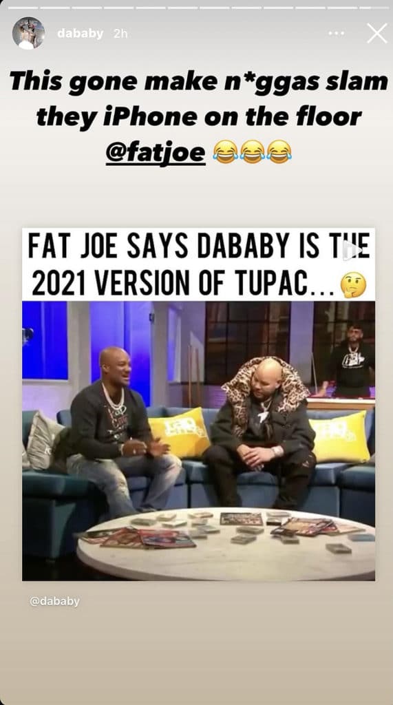 Fat Joe Names DaBaby "Tupac Of 2021"