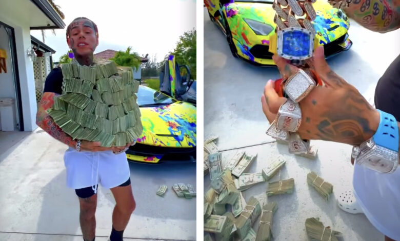 Tekashi 69 Shows Off His Net Worth After Dissing Fivio Foreign