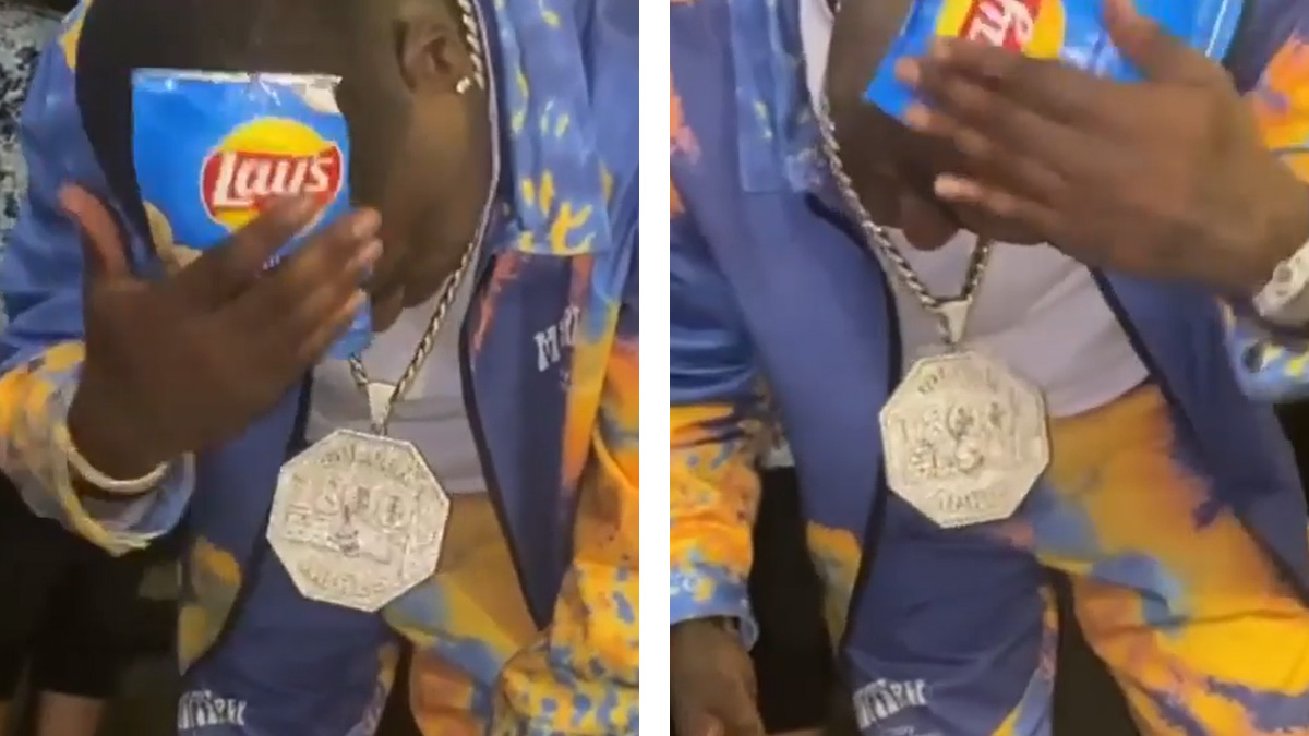 Kodak Black Uses Old School Hack To Brush Hair With A Bag Of Chips