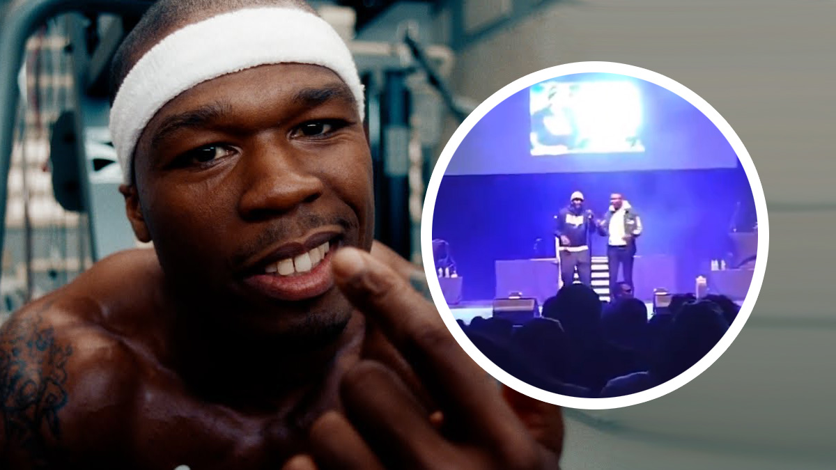 50 Cent Reacts To "In Da Club" Playing At Ja Rule's Concert